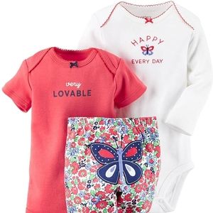 Carter's Baby 3pc Bodysuit/Butterfly Pants